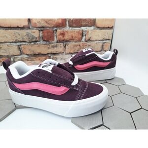 VANS Knu Stack Platform Lift Purple Black White Platform Shoes Women Sz  8.5